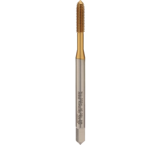 Изображение товара Метчик раскатник VOELKEL М4 шаг 0,7 мм HSSE-TiN DIN371 V35632