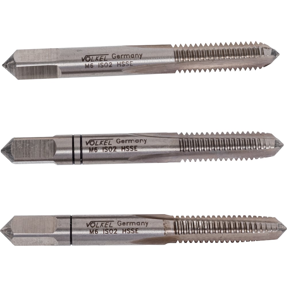 Изображение товара Набор ручных метчиков VOLKEL M6 шаг 1.0мм DIN 352, 3 шт