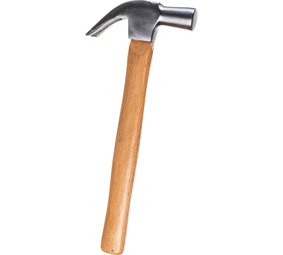 Изображение товара Молоток-гвоздодер SPARTA 450 г, боек 27 мм, деревянная ручка// 104205