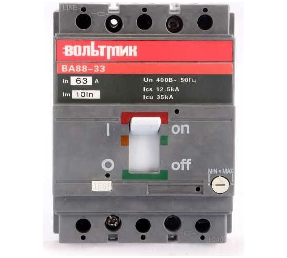 Изображение товара Автоматический выключатель ВТМ (S) ВА 88-33 3Р, 63А, 35кА ВТМ00027874