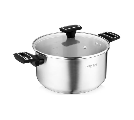 Изображение товара Кастрюля VENSAL Velours noir с крышкой из нержавеющей стали 3 л 20 см VS1501