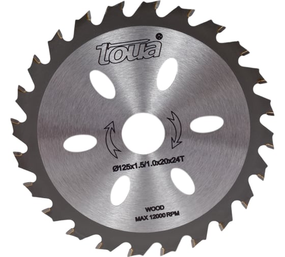 Изображение товара Диск пильный по дереву 125x20 мм, 24Т TOUA TDW1252024