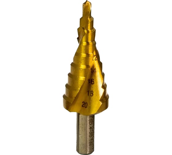 Изображение товара Ступенчатое сверло 4-20 мм HSS-TiN EUROBOOR ESD.420