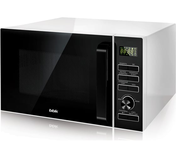 Изображение товара Микроволновая печь bbk 25MWS-970T/WB белый/черный 00-00000645