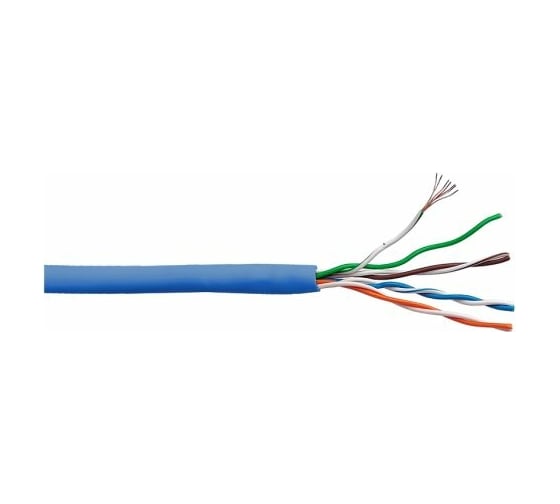 Изображение товара Кабель LANMASTER UTP патч-кордовый, 4 пары, Кат. 5e, LSZH, синий, 305м в кат., LAN-5EUTP-PT-LSZH-BL