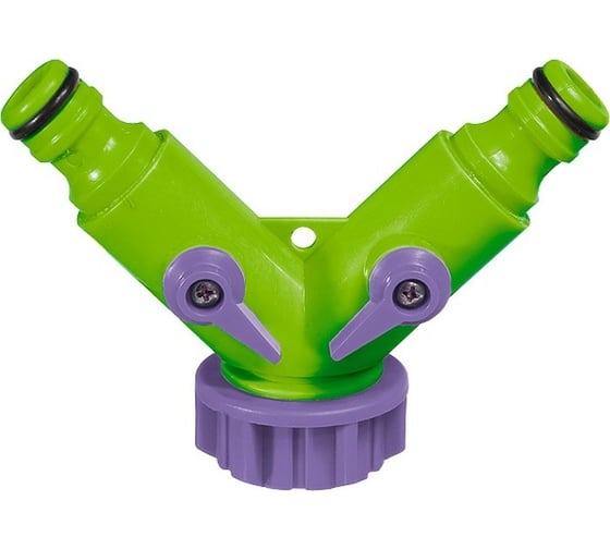 Изображение товара Разветвитель 2-х канальный, регулируемый, со штуцерами (G3/4") PALISAD 66426