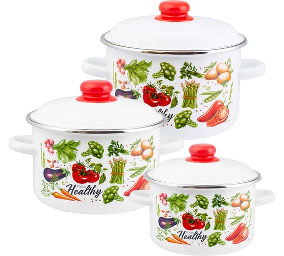 Изображение товара Эмалированный набор appetite№19 Veggies 3 предмета 1KB191M Veggies