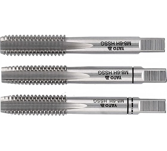 Изображение товара Набор метчиков YATO М10x1,5 HSS М2 3 штуки YT-2937 36392937 092 1