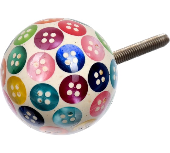 Изображение товара Ручка для мебели Blumen Haus Радужные пуговицы цвет разноцветный 66111