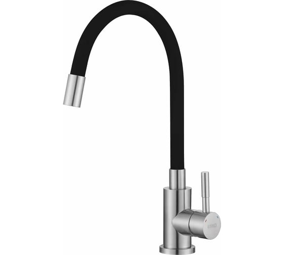 Изображение товара Смеситель для кухни ESKO Snake гибкий излив, черный, нержавеющая сталь K44B