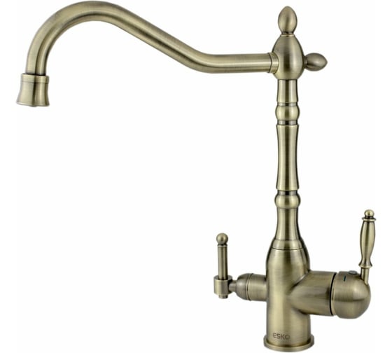 Изображение товара Смеситель для кухни ESKO Florence с L-изливом, бронза FR 519 Br