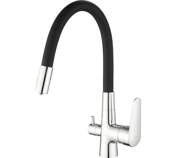 Изображение товара Смеситель для кухни ESKO Coral с подключением к фильтру, черный CL03B