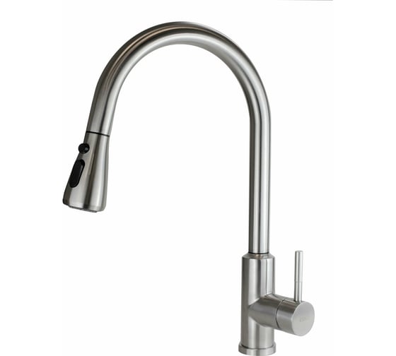 Изображение товара Смеситель для кухни ESKO R-излив, вытяжной, touch element, нержавеющая сталь TSS519