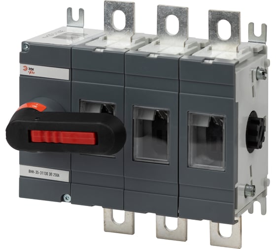 Изображение товара Выключатель-разъединитель ЭРА ВНК-35-31130 PRO mvr20-3-250E 3П 250А с установленной фронтальной рукояткой управления, Б0054010