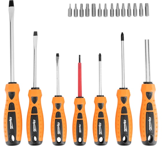 Изображение товара Набор отверток, CrV, SPARTA биты, двухкомпонентные рукоятки,21 предмет// 13309