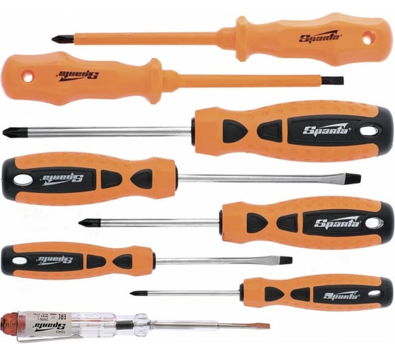 Изображение товара Набор отверток SPARTA, PH,SL - 5шт., д/эл. - 2шт., проб.эл.на 220В - 1шт.// 135435