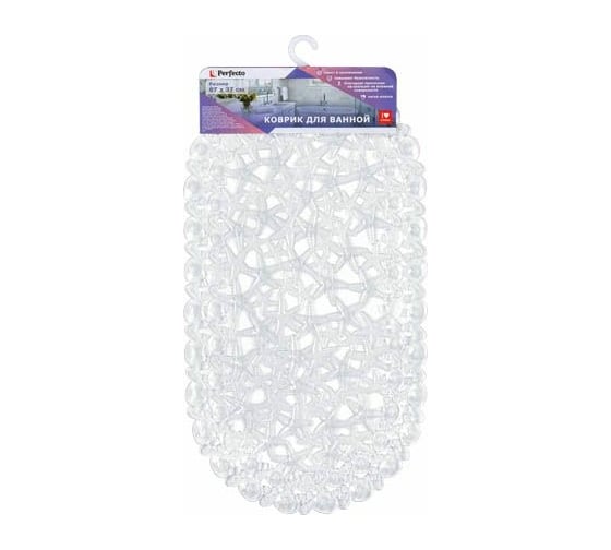 Изображение товара Коврик для ванной комнаты PERFECTO LINEA 67x37, овал, с морскими звездами 22-167370