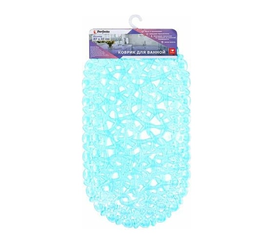 Изображение товара Коврик для ванной комнаты PERFECTO LINEA 67x37, овал, с морскими звездами 22-167373