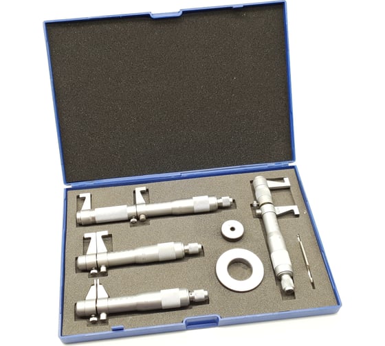 Изображение товара Набор внутренних микрометров ТЕХНОРЕАЛ 5-100 мм 0,01 мм, 4 штуки МА600051060