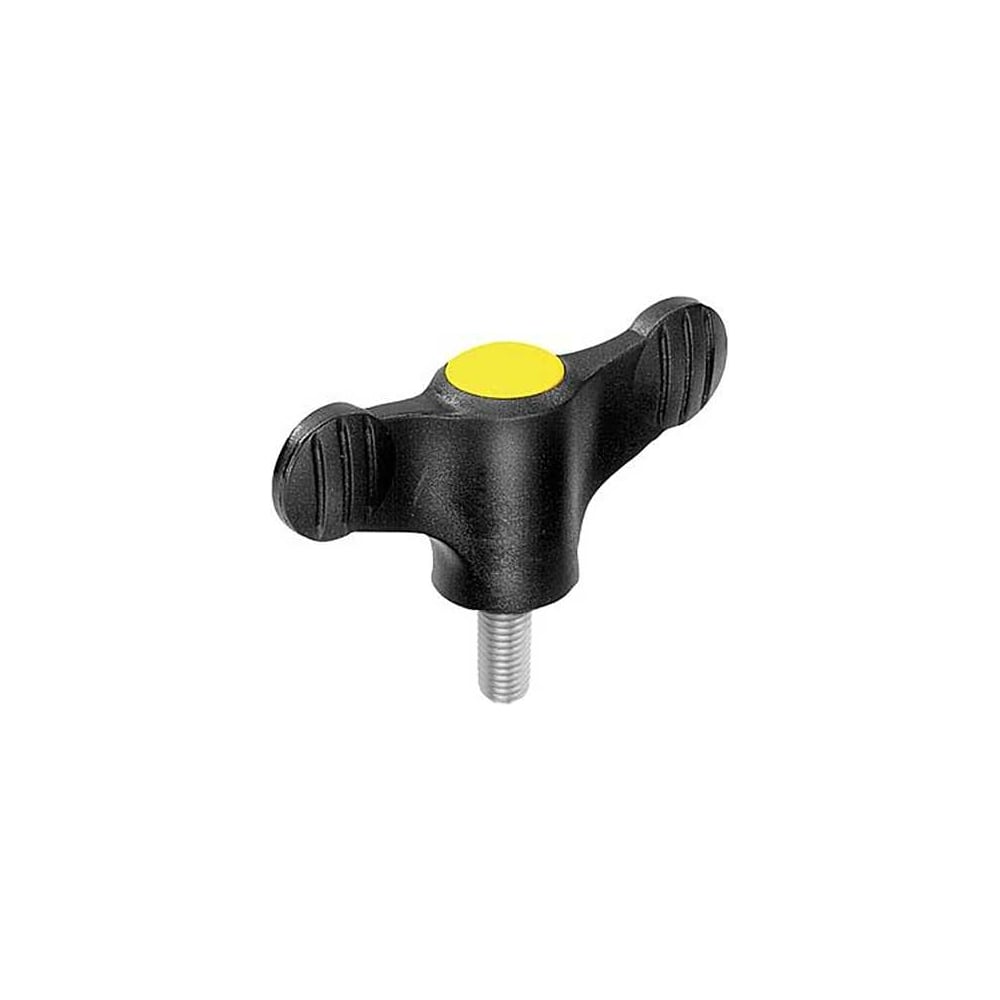 Изображение товара Ручка-барашек KIPP K0274.1067X30 для крепежных работ, сталь/термопласт, желтая