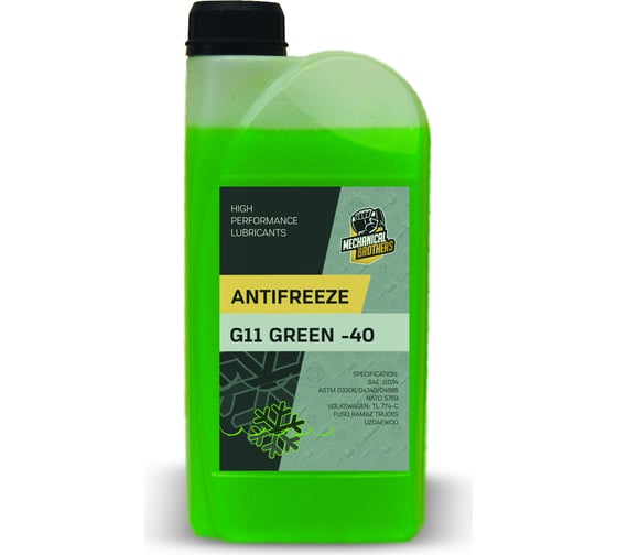 Изображение товара Антифриз MECHANICAL BROTHERS GREEN-40 G11, зеленый, 1 кг 4673725539993