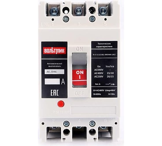 Изображение товара Автоматический выключатель ВТМ (S) АЕ 2046 -40Б 31,5А ВТМ00041414
