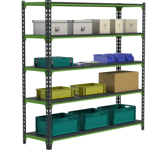 Изображение товара Стеллаж ООО Металекс MID 2200x1600x400 мм, 5 полок SMDV221640