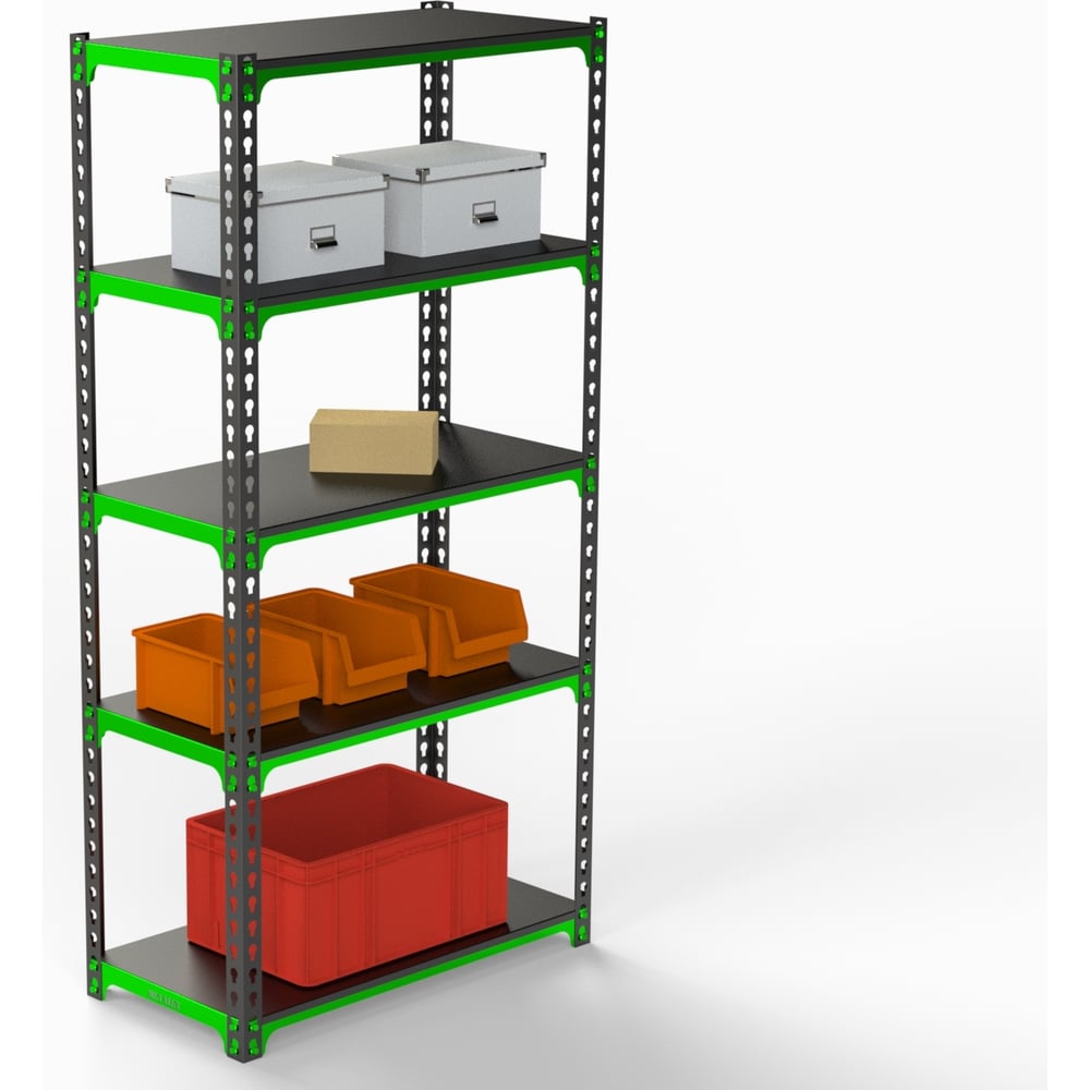 Изображение товара Стеллаж металлический 2200x1400x600 мм с 5 полками ООО Металекс