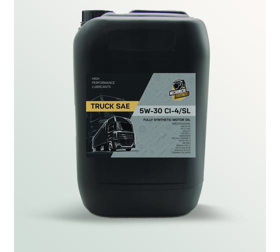 Изображение товара Моторное синтетическое масло MECHANICAL BROTHERS TRUCK 5W-30, CI-4/SL, 20 л 4673725542191