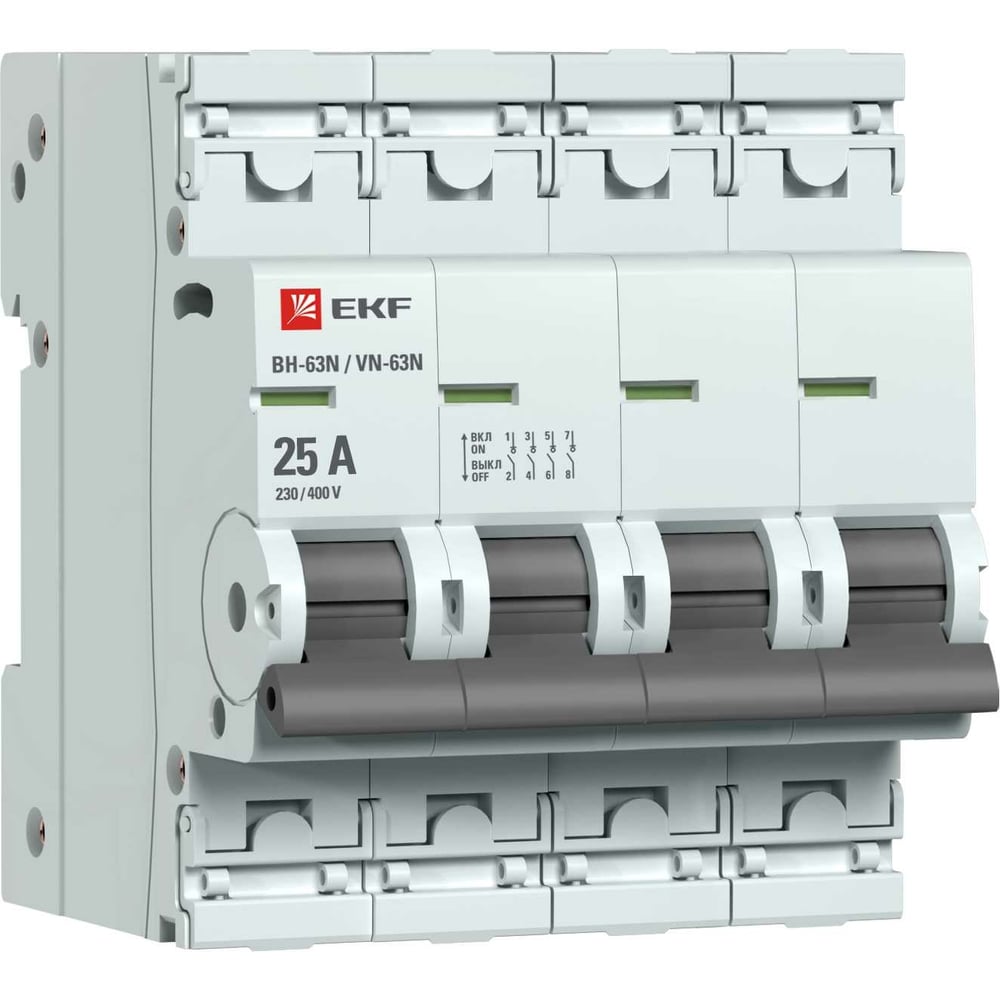 Выключатель нагрузки EKF PROxima ВН-63N 4P, 20А, 30 штук S63420