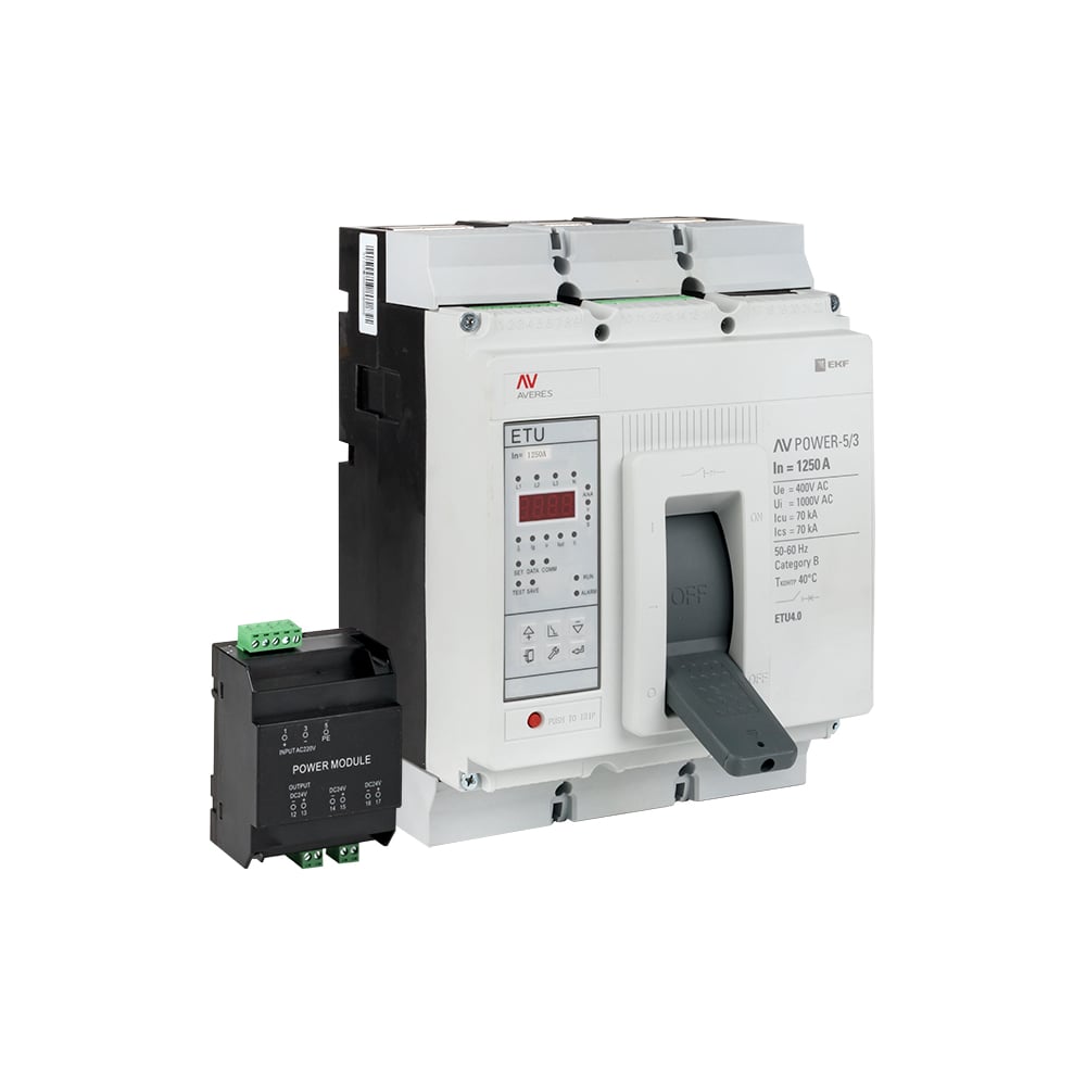 Изображение товара Автоматический выключатель EKF AV POWER-5/3 1250А 70kA ETU4.2 AVERES mccb-53-1250M-4.2-av