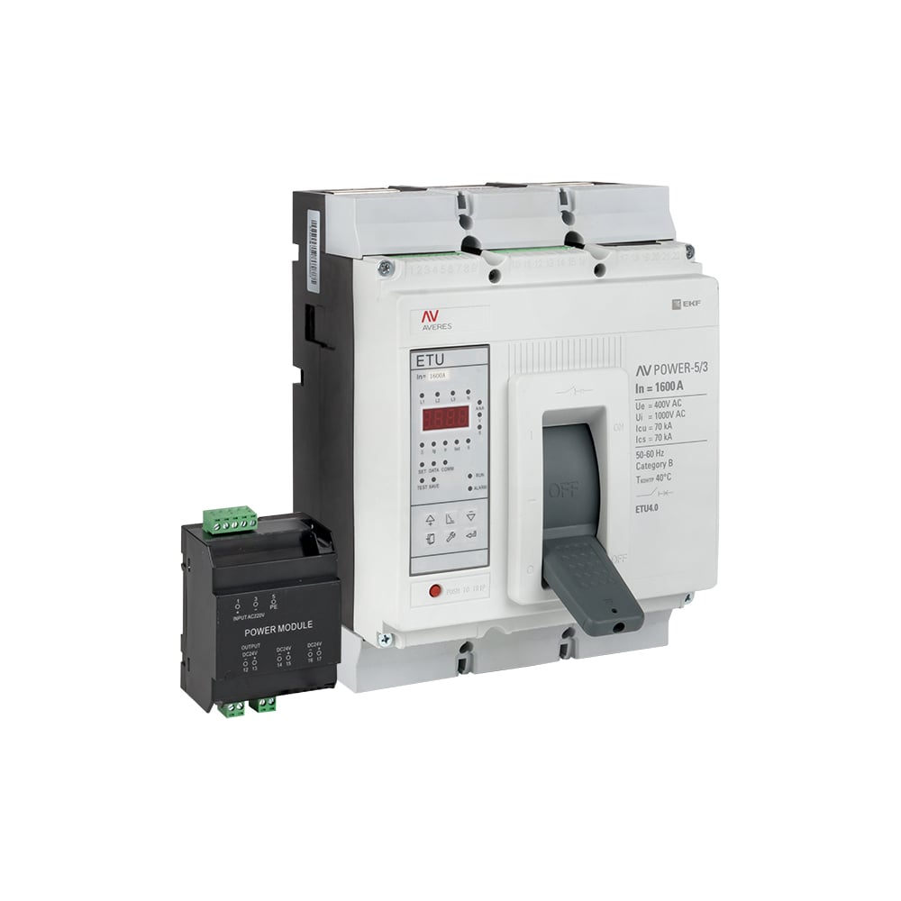 Изображение товара Автоматический выключатель EKF AV POWER-5/3 1600А 70kA ETU4.2 AVERES mccb-53-1600M-4.2-av