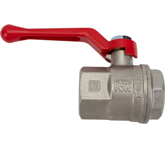 Изображение товара Шаровой кран для воды Valfex PREMIUM латунный 1" ВР/ВР рычаг, никелированный 11Б27фт1М VF.214.NR2.100.PREMIUM