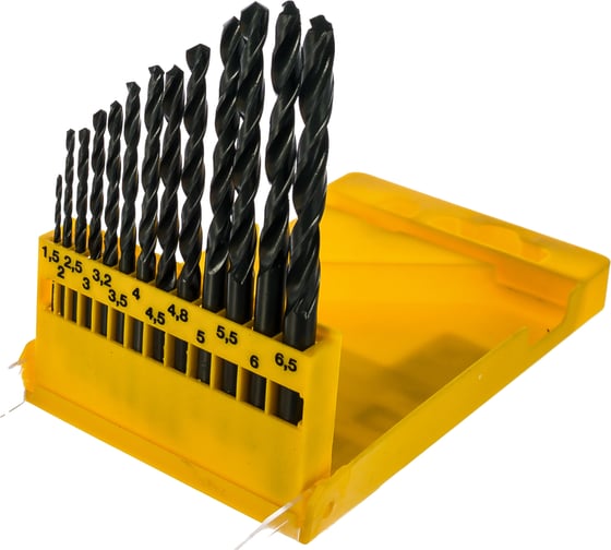 Изображение товара Набор сверл по металлу в пластиковой кассете 13 шт. (1,5-6,5 мм; HSS-R) DEWALT DT 5912