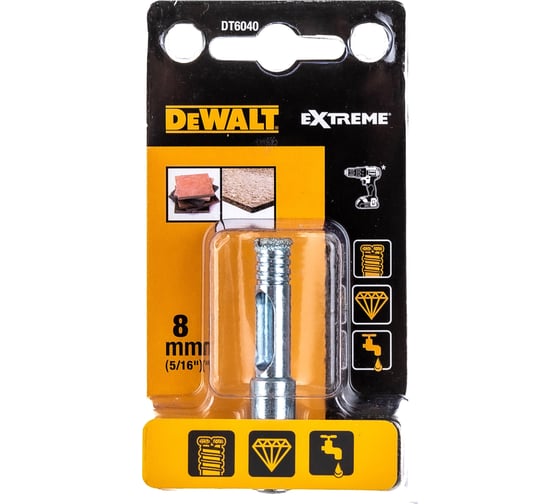Изображение товара Сверло для плитки 8 мм DEWALT DT 6040