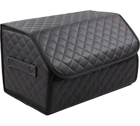 Изображение товара Саквояж-органайзер в багажник STVOL экокожа, черный/красный, 50х30х30 см STO01