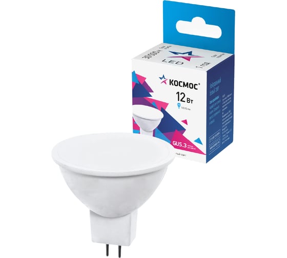 Изображение товара Светодиодная лампа КОСМОС LED JCDR 12Вт 220В GU 5.3 4500K, LkecLED12wJCDRC45