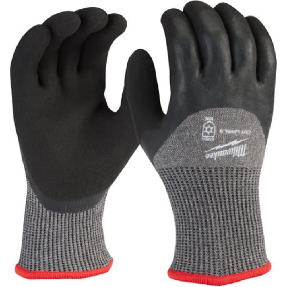 Зимние перчатки Milwaukee, размер S, цвет серый/черный