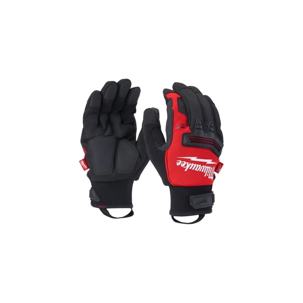 Зимние перчатки Milwaukee, размер XL, цвет красный/черный 4932479568 Demolition - фото 1