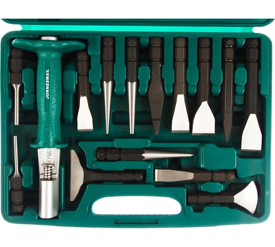 Изображение товара Многофункциональный инструмент с сменными зубилами и выколотками Jonnesway AG010143