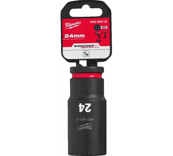 Изображение товара Головка ударная удлиненная ShW 24 мм, 1/2" Milwaukee 4932480342