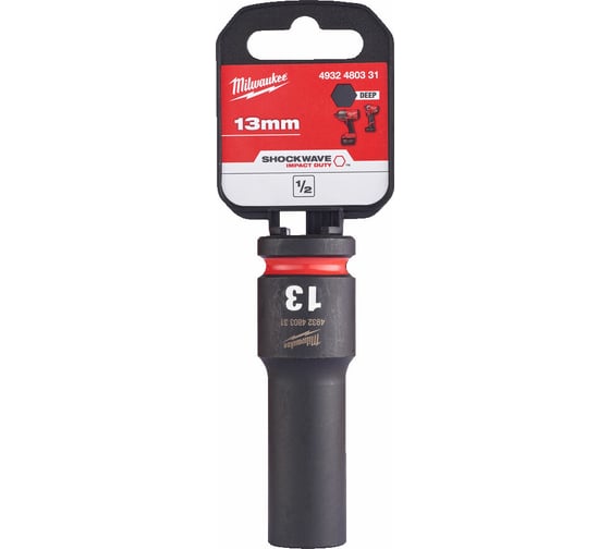 Изображение товара Головка ударная удлиненная ShW 13 мм, 1/2" Milwaukee 4932480331