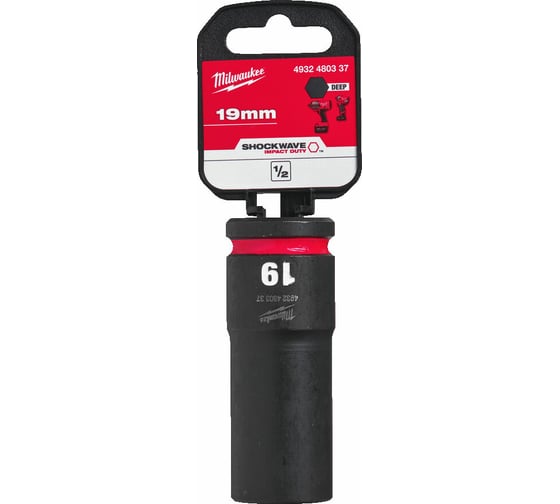 Изображение товара Головка ударная удлиненная ShW 19 мм, 1/2" Milwaukee 4932480337