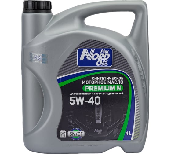 Изображение товара Моторное масло NORD OIL Premium N 5W-40, SN/CF, 4л NRL002