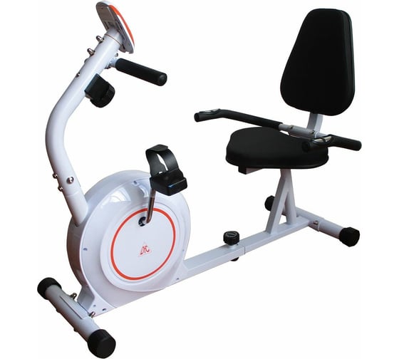 Изображение товара Магнитный велотренажер DFC белый корпус, оранжевая полоса B504RWO