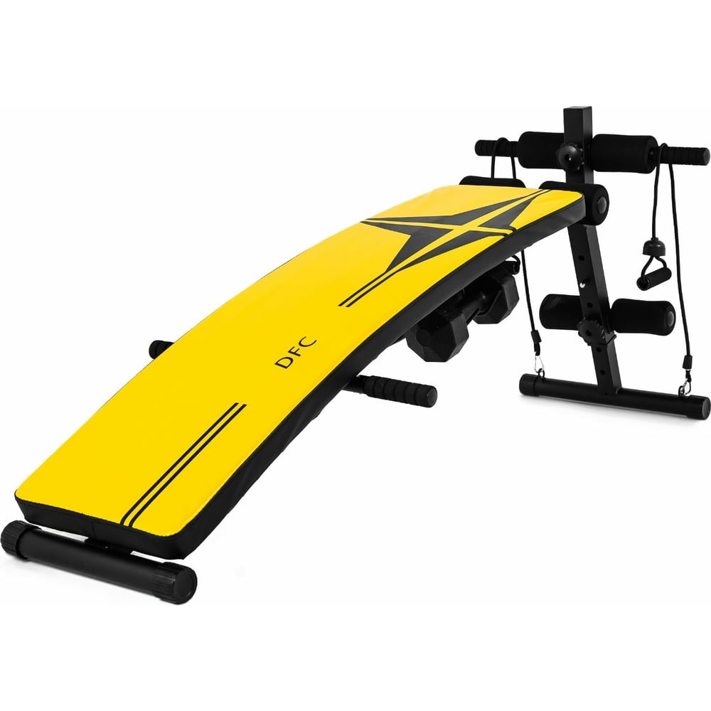 Изображение товара Скамья для пресса с гантелями и эспандерами DFC D102RY
