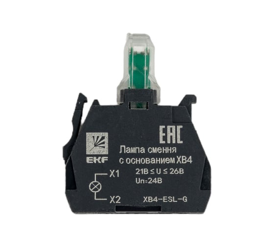 Изображение товара Сменная лампа c основанием EKF XB4 зеленая 24В PROxima XB4-ESL-G