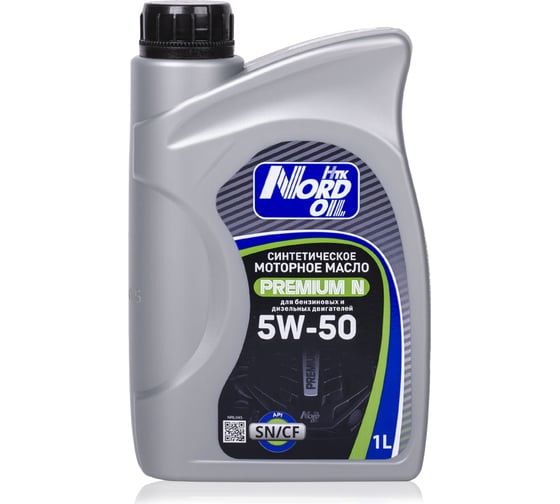Изображение товара Моторное масло NORD OIL Premium N 5W-50, SN/CF, 1л NRL045