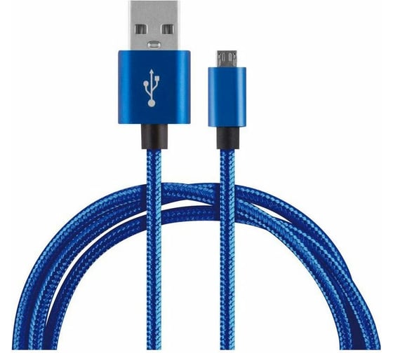 Изображение товара Кабель ENERGY ET-27 USB/MicroUSB, цвет - синий 104108