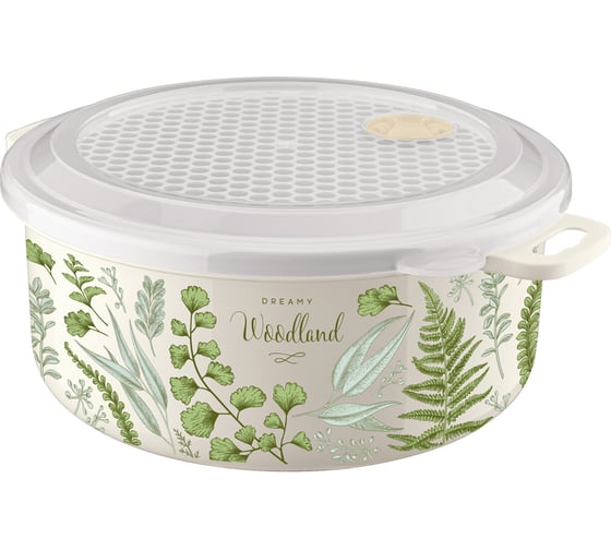 Изображение товара Ёмкость для холодильника и микроволновой печи с декором Phibo 3.1 л бежевый 43310640753